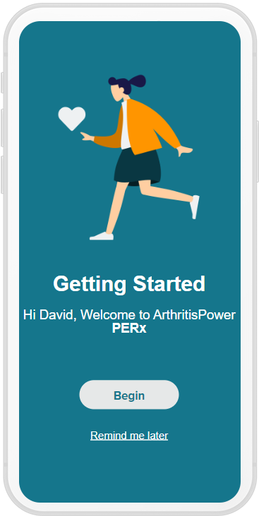 Screenshots from ArthritisPower PERx